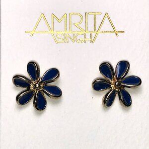 Amrita Blue Flower Stud Earrings